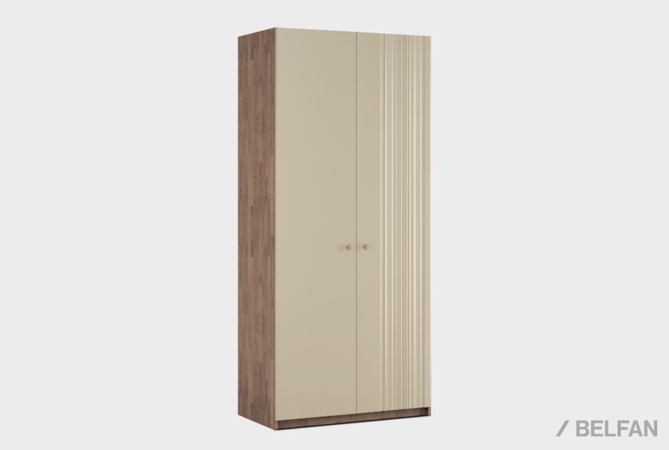 Шкаф для одежды 2-х дверный "Меридиан" (комбинированный) шпон дуба, МДФ 1