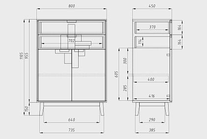 Тумба "Irving Design" 2 высокая