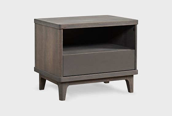 Тумба прикроватная "Уоллстрит" (с нишей) массив дуба, МДФ 9