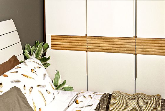 Шкаф для одежды 3-х дверный "Wallstreet" массив дуба, МДФ 14