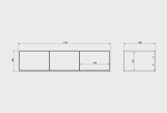 Дополнительная секция для шкафа 3-х дв. "Уоллстрит" массив дуба, МДФ 4