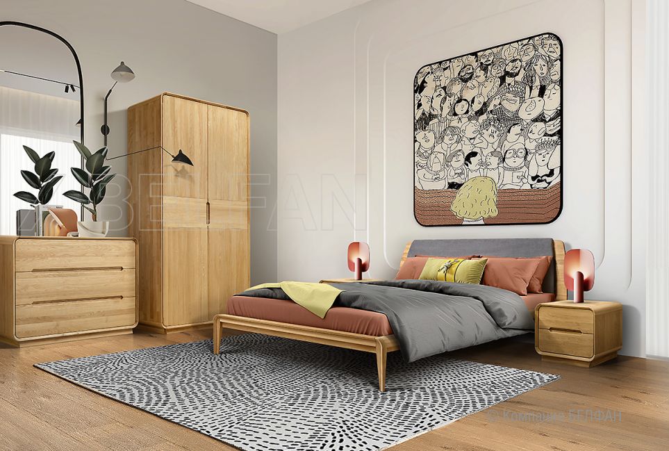 Кровать "Монблан" массив дуба 5