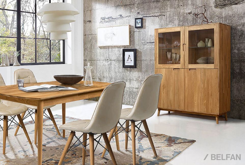 Тумба 2-х секционная "Ирвинг" (высокая) массив дуба 4