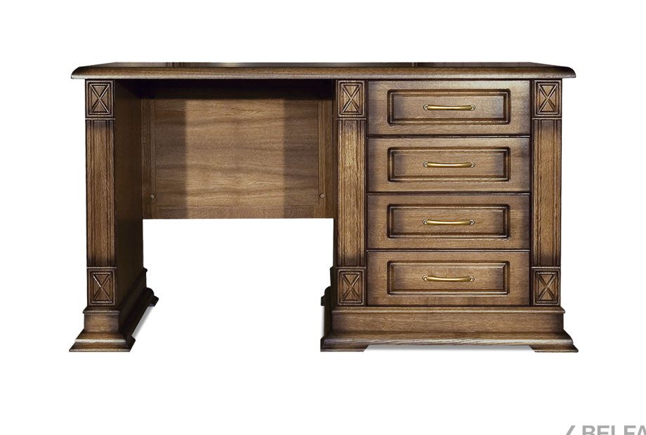 Стол письменный "Верди Люкс 9" массив и шпон дуба 2