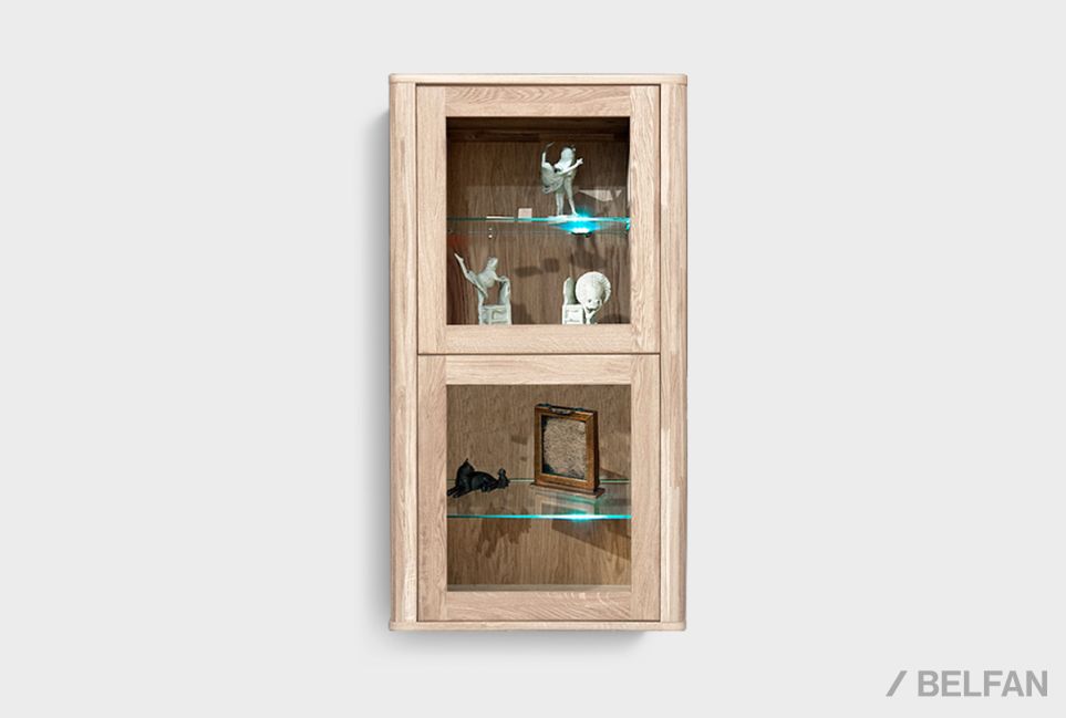 Шкаф навесной 1-но секц. вертикальный "Норд" (левый) массив дуба 1