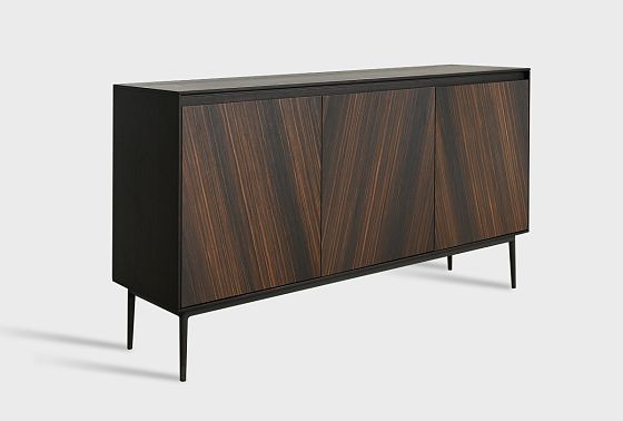 Тумба "Монреаль" 3 шпон дуба, МДФ, металл 12