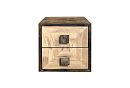 Модуль для стеллажей открытых "Cube Design" (с ящиками); 2 ящика; графит, белёный дуб