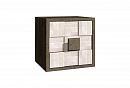 Модуль для стеллажей открытых 1-но дв. "Cube Design"; фасад "шашки"; серый дуб, белёный дуб