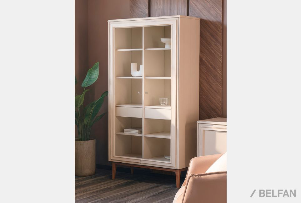 Витрина 2-х дв. "Сакраменто" массив и шпон дуба, МДФ 1