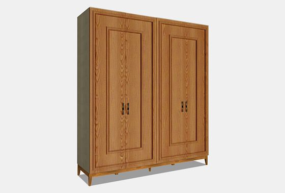 Шкаф 4-х дверный "Сакраменто" (с декором) массив и шпон дуба, МДФ 2