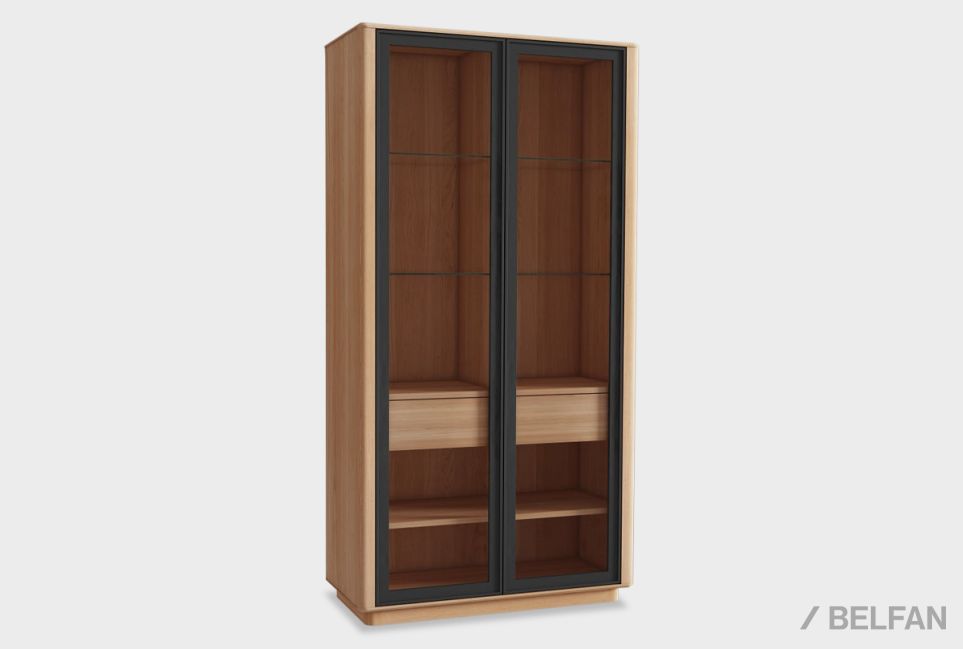 Шкаф с витриной 2-х дв. "Origin" массив дуба 1