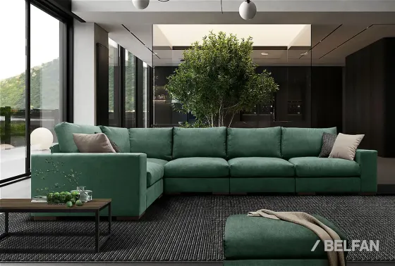 «ЛОФТ» диван угловой и пуф #2