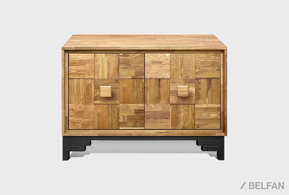 Тумба "Куб Дизайн" 2 массив и шпон дуба 2