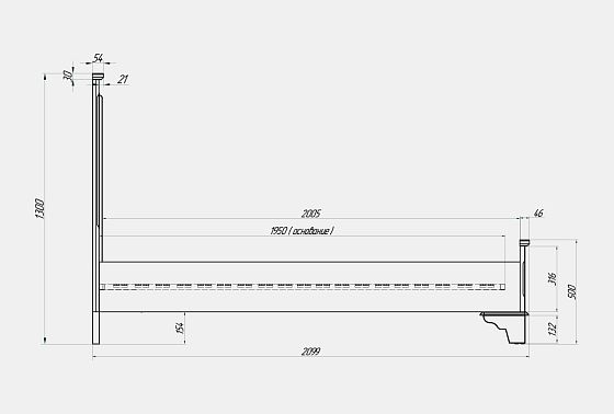 Кровать "Бриансон" массив и шпон дуба, МДФ 6