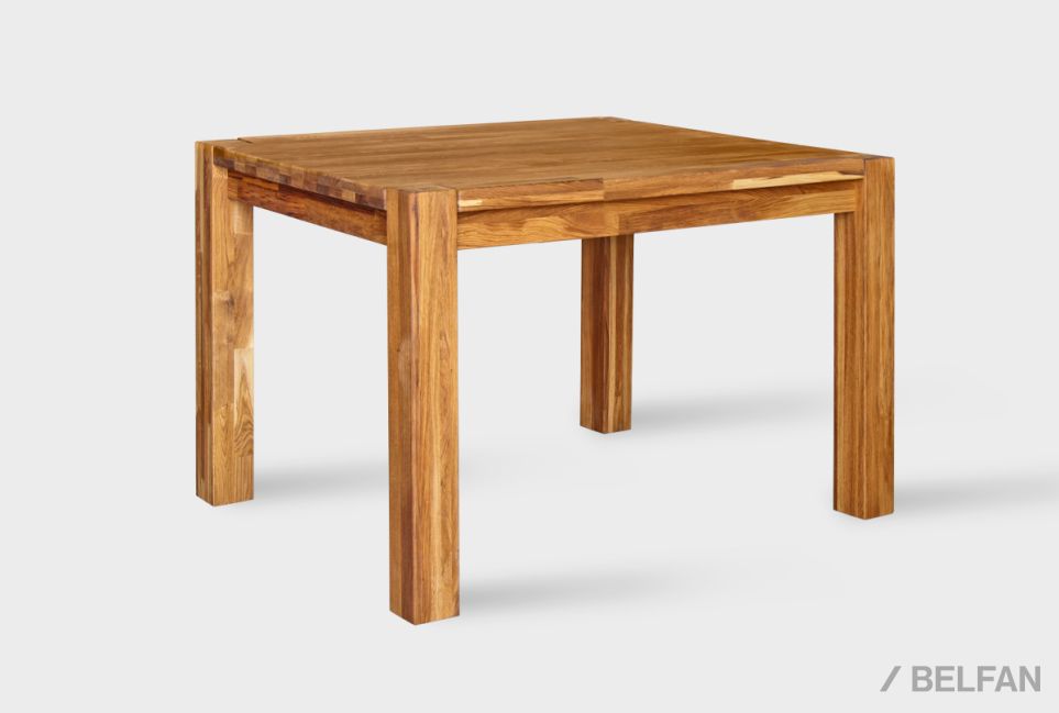 Стол обеденный "Берген" П-01 квадратный (сечение опор 90х90) массив дуба 1