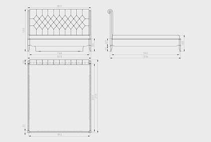 Кровать "Стюарт" (мягкое изголовье)