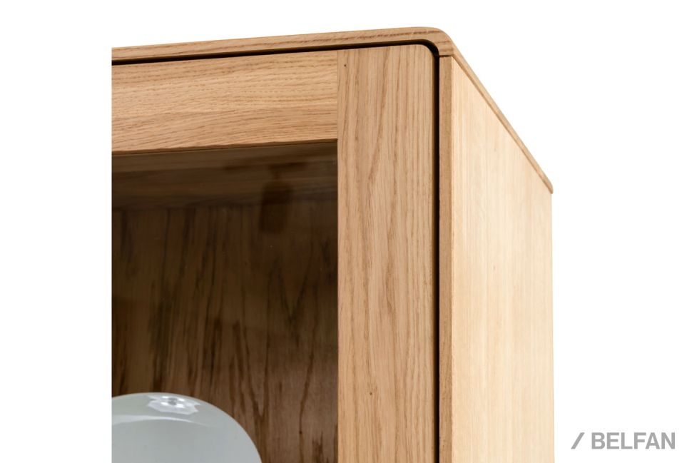 Витрина 2-х дверная "Norman" массив дуба, МДФ, металл 5