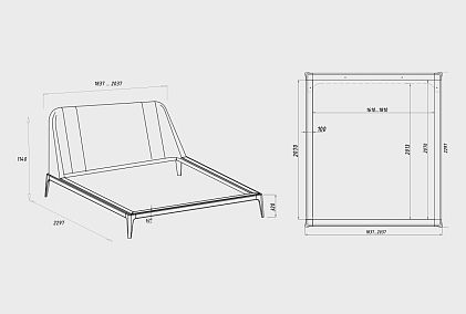 Кровать "Бергамо" (мягкое изголовье)