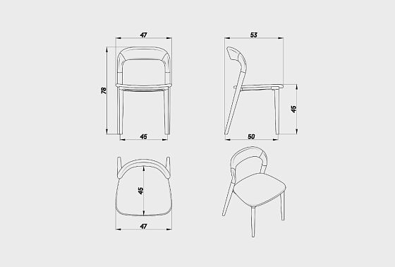 Стул "Лугано" массив берёзы 9