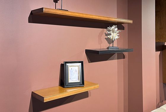 Полка навесная "Тэфи" массив и шпон дуба 4