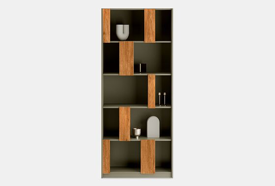 Стеллаж "Сакраменто" 100 (без зеркал) МДФ, шпон дуба 3