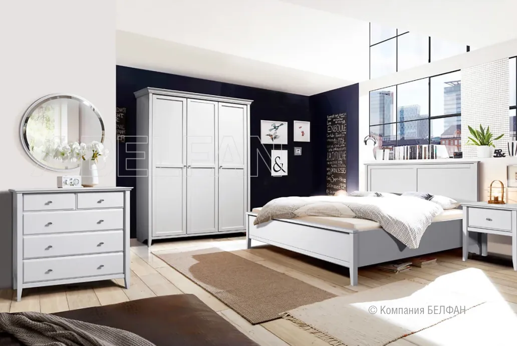 Спальня «Адель» #3 светлый серый