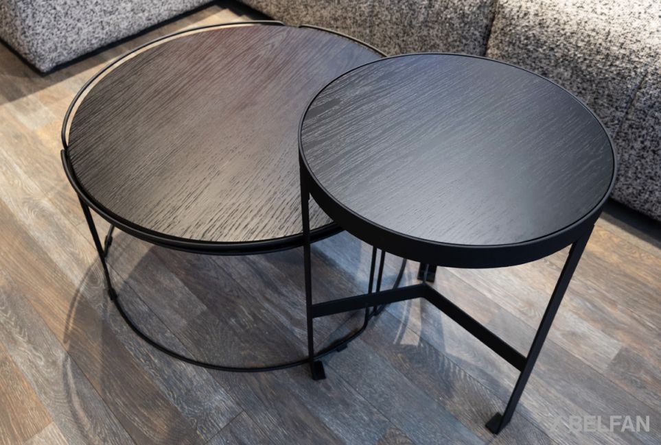 Стол журнальный "Collin" (круглый) малый массив и шпон дуба, МДФ 6