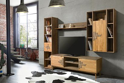 Полка навесная "Irving Design"; графит, бейц-масло