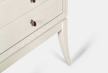 Тумба прикроватная "Коста"; *ММ-350-03; айвори с белой патиной