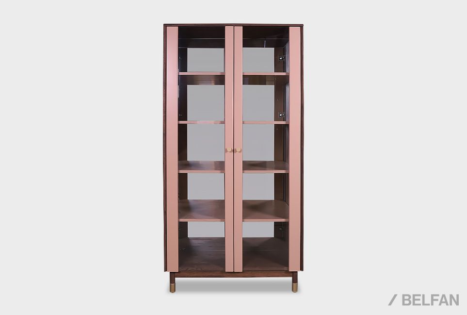 Витрина 2-х дверная "Меридиан" массив дуба, МДФ 1