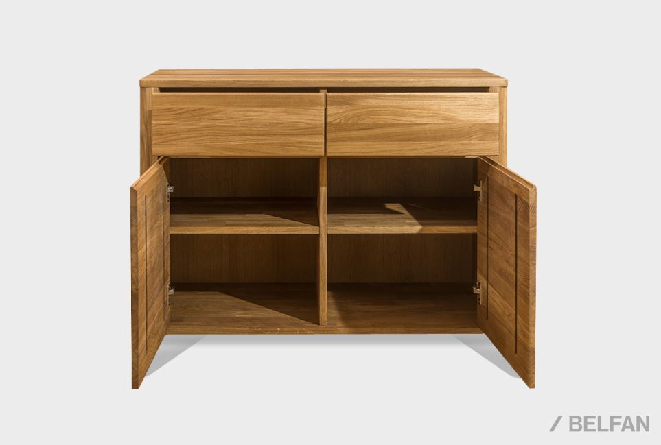 Тумба 2-х дверная "Норд" массив дуба 9