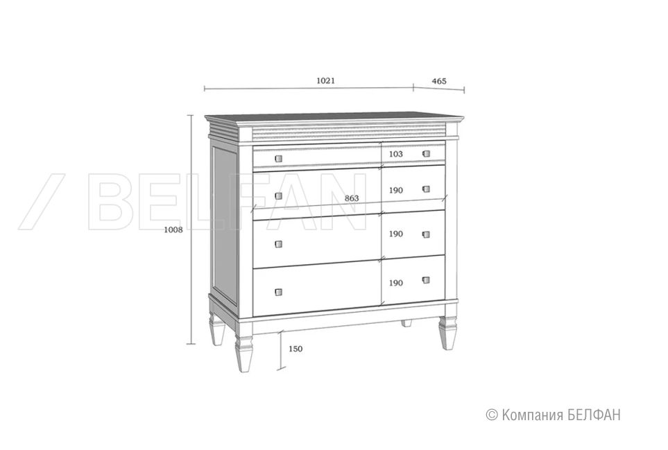 Комод "Ольса" 204 массив сосны 4