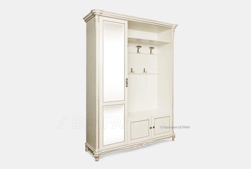 Шкаф комбинированный "Алези 1з"; левый; античная бронза