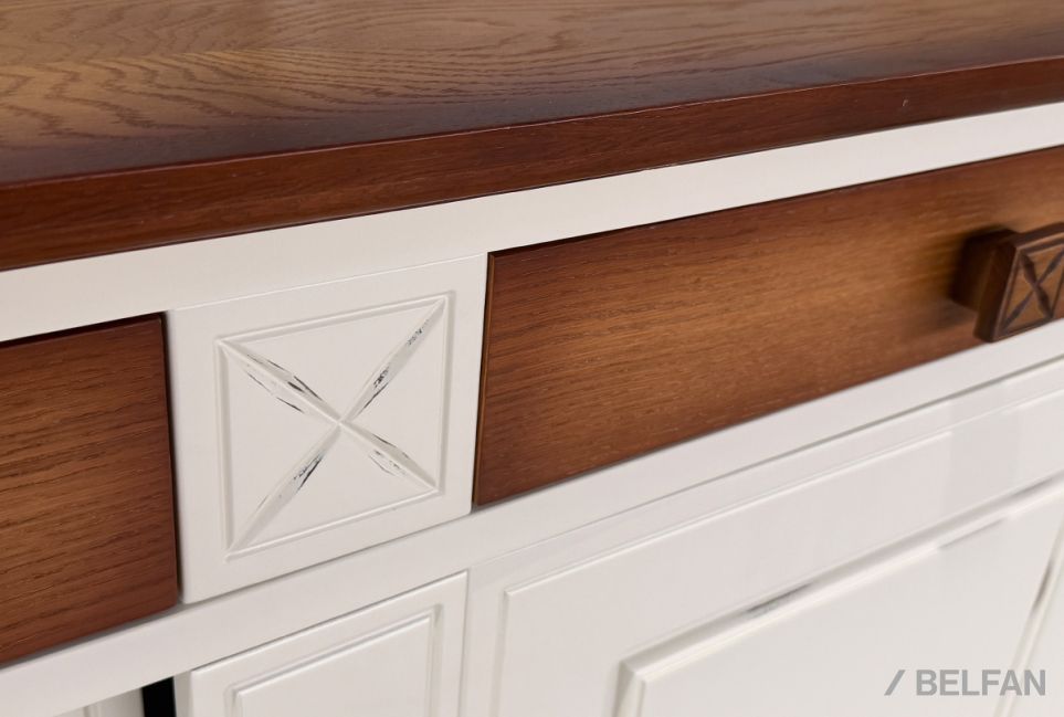 Тумба 2-х дверная (низ) "Brianson" массив и шпон дуба, МДФ 4