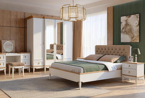 Кровать "Стюарт" (мягкое изголовье) массив и шпон дуба 8