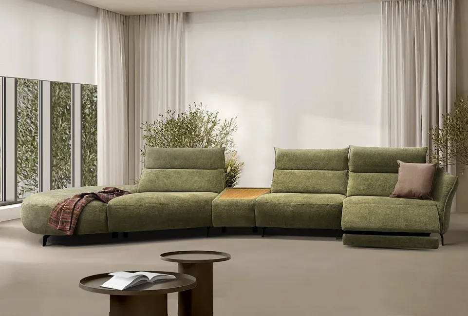 "Floyd" диван индивидуальной  модификации; нераскл.; 1EL+10+1T+7R; металл черный; начальная группа ткани