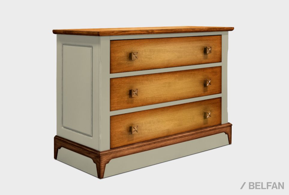 Комод "Бриансон" массив и шпон дуба, МДФ 2