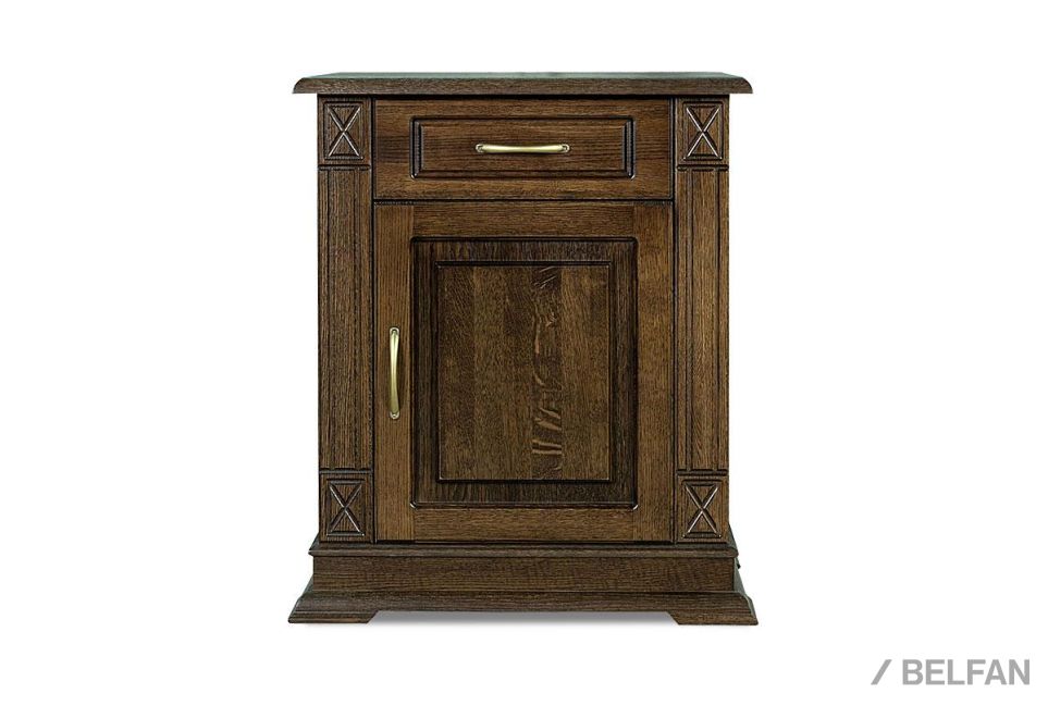 Тумба 1-но дв. "Верди Люкс 1" массив и шпон дуба 1