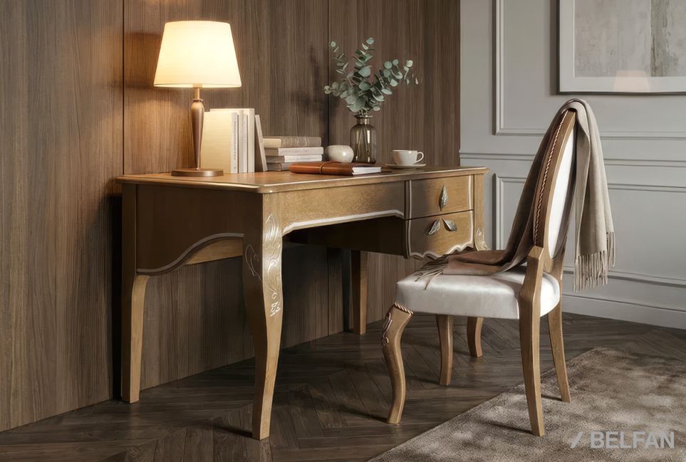 Стол письменный "Трио" массив и шпон дуба 1