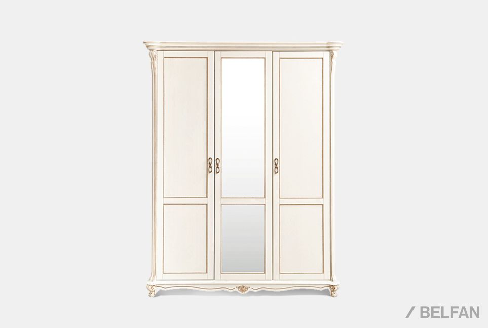 Шкаф 3-х дв. "Алези" массив и шпон дуба 1