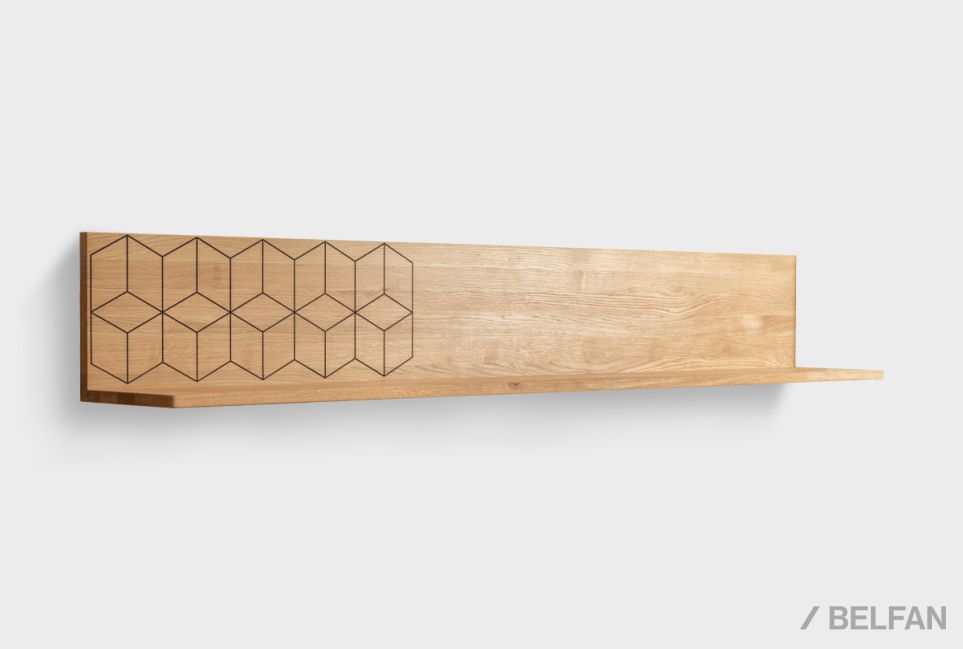 Полка настенная "Этна" 180 массив дуба 1