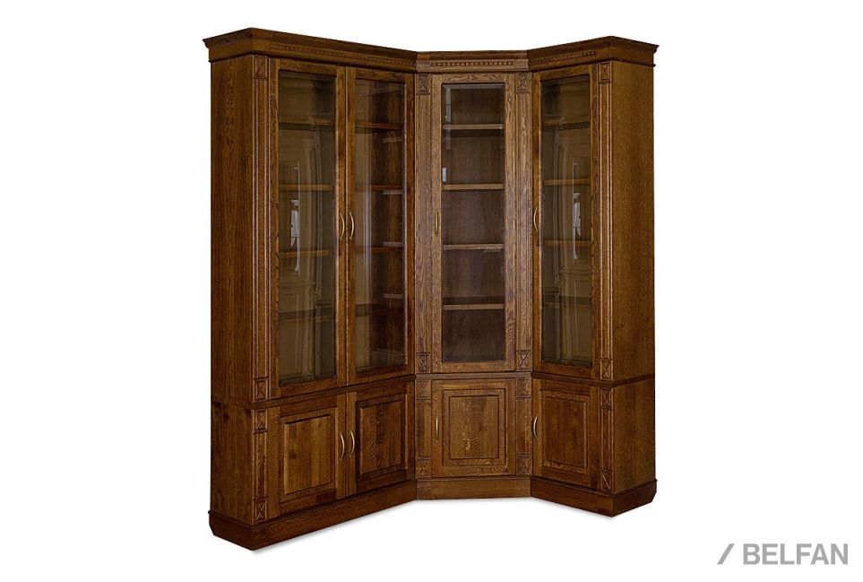 Набор мебели для библиотеки "Верди Люкс 2" массив и шпон дуба 1