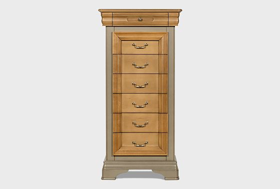Комод "Оливия" высокий массив и шпон ольхи 7