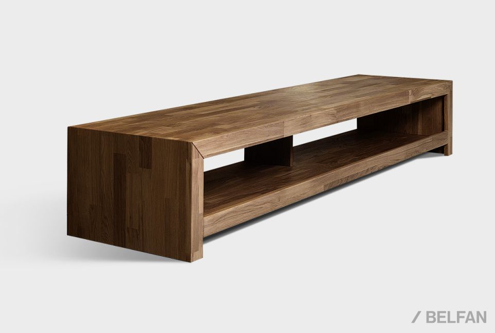 Тумба под ТВ "Art Collection" 140 (с нишами) массив дуба 2