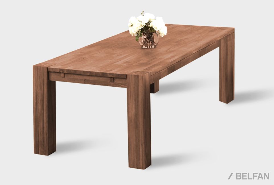 Стол обеденный "Берген" П-03 (сечение опор 150х150) массив дуба 1