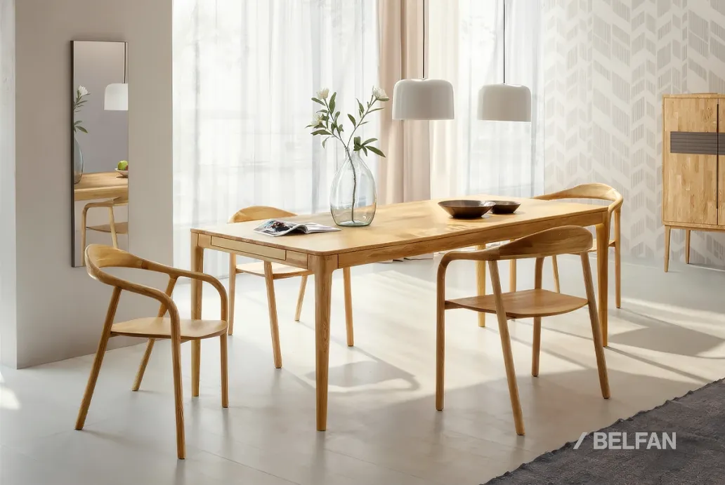 Стол обеденный «Соул» и стулья «Лугано» #1 дуб натуральный