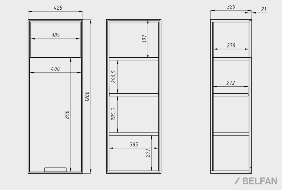 Шкаф навесной "Ирвинг" 120 (правый) массив дуба 5
