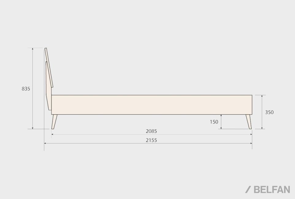 Кровать "Ирвинг" массив дуба 4