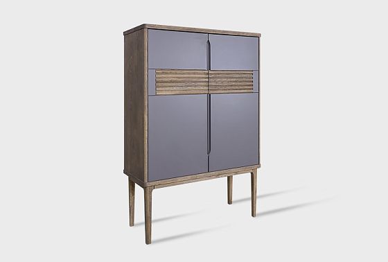 Тумба высокая "Уоллстрит" массив дуба, МДФ 6