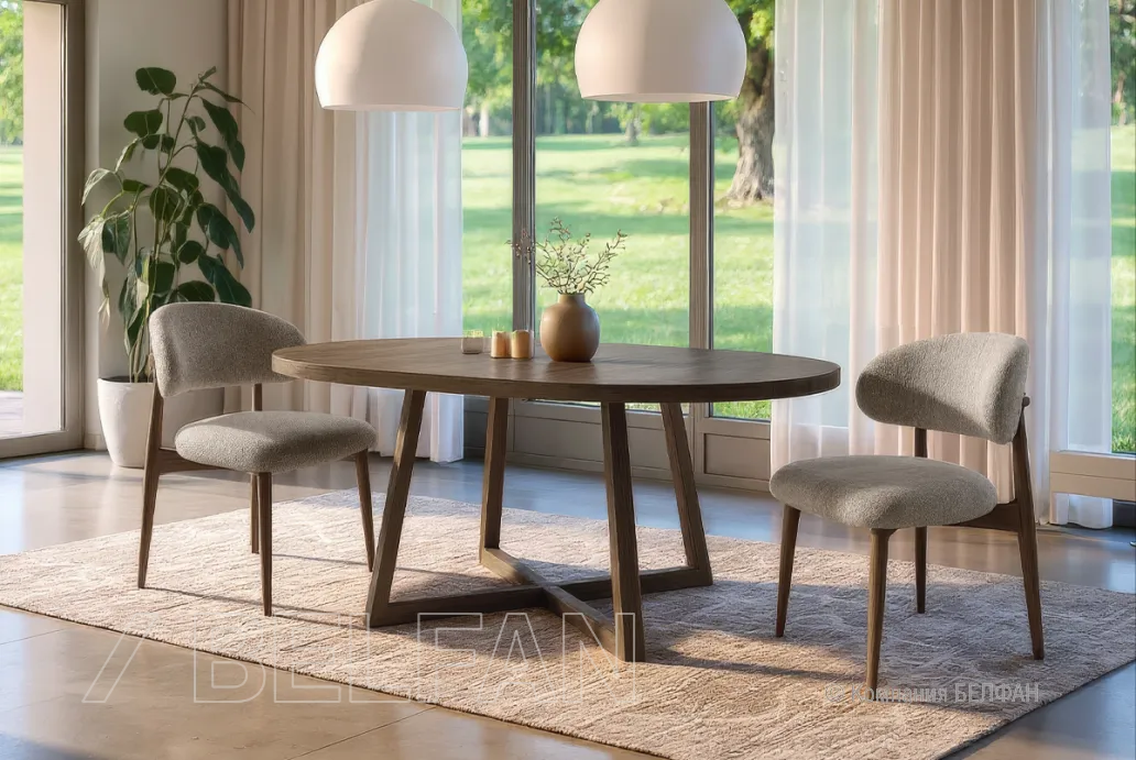 Стол обеденный Мидгард и стулья Joy #3 графит